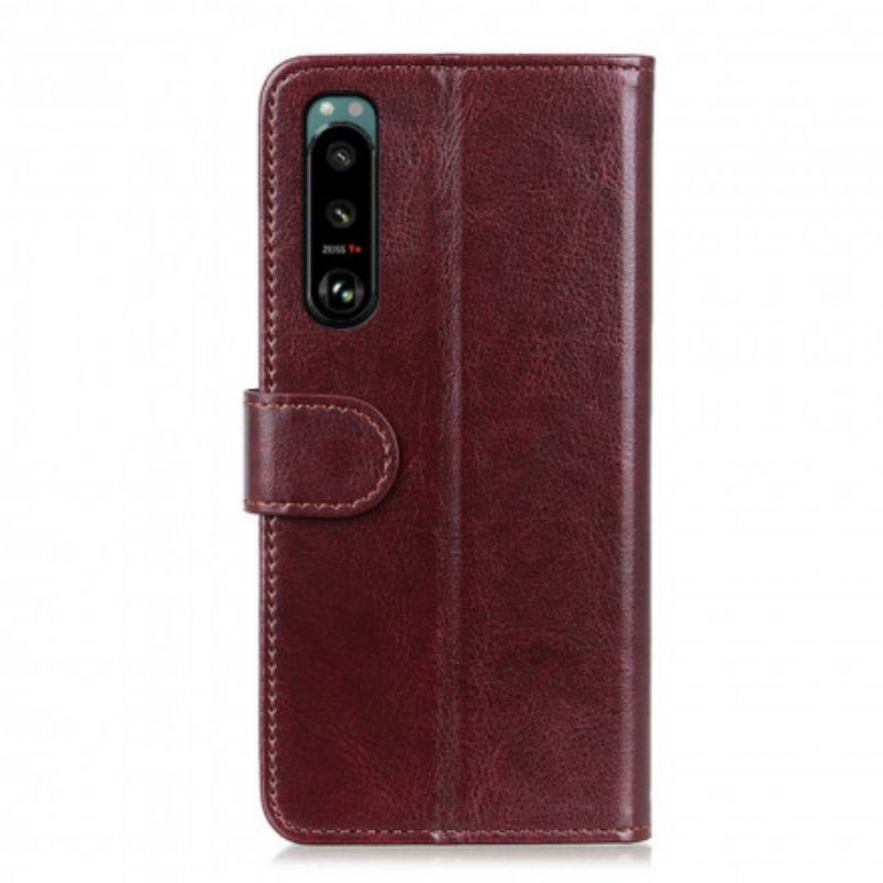 Folio Deksel Sony Xperia 5 Iii Faux Leather Finesse