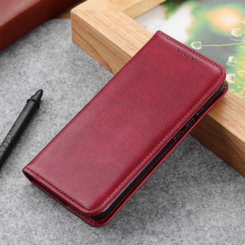 Folio Deksel Til Sony Xperia 5 Iii Single Split Litchi Leather