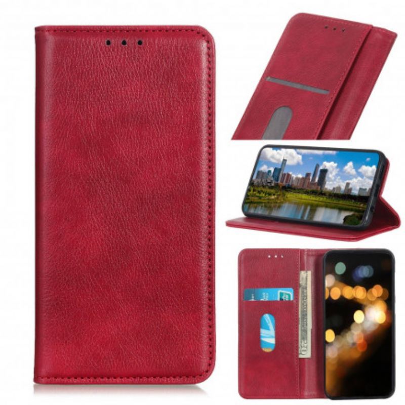 Folio Deksel Til Sony Xperia 5 Iii Single Split Litchi Leather