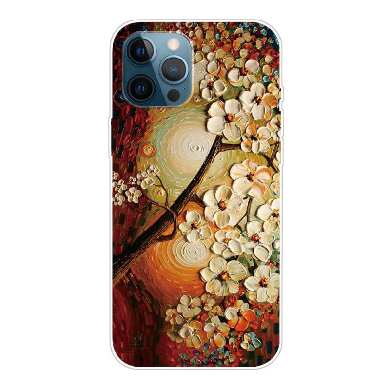 Deksel for iPhone 12 / 12 Pro Oransje Fleksible Blomster