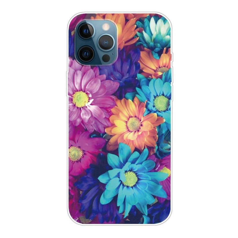 Deksel for iPhone 12 / 12 Pro Oransje Fleksible Blomster