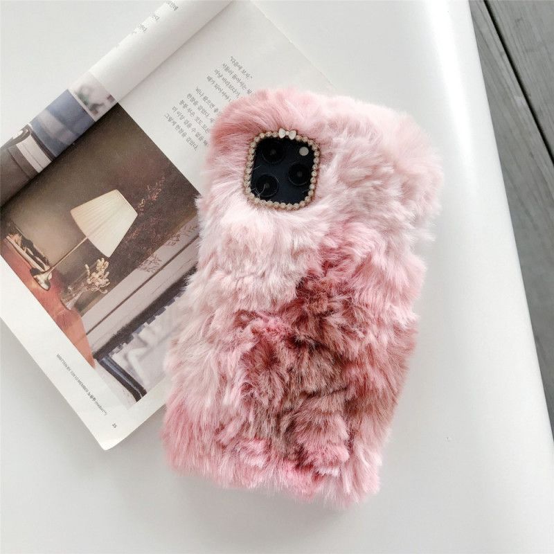 Deksel for iPhone 12 / 12 Pro Rosa Plysj