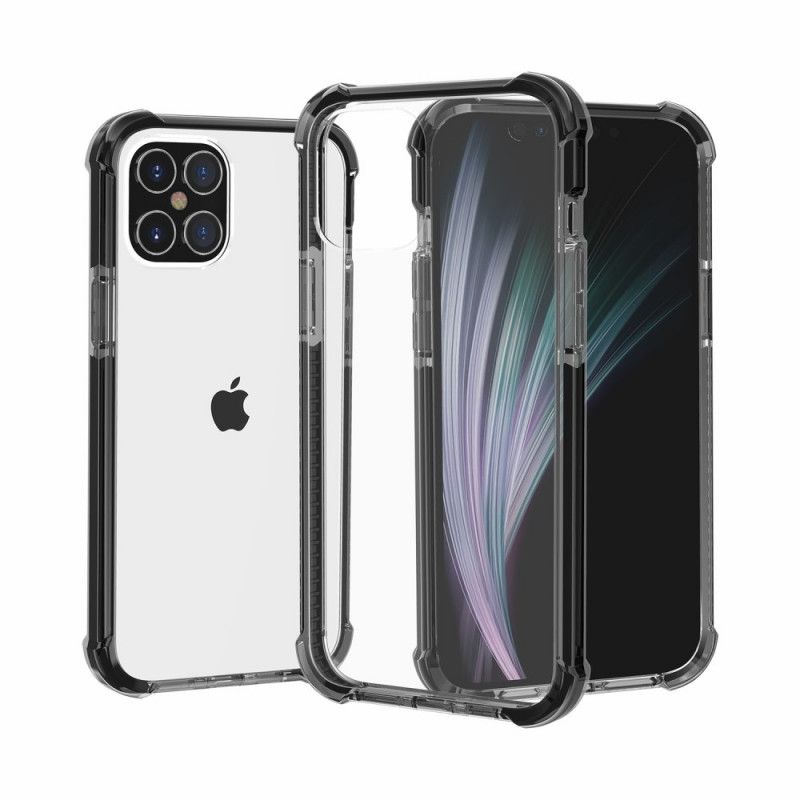 Deksel for iPhone 12 / 12 Pro Svart Gjennomsiktige Kollisjonsputer