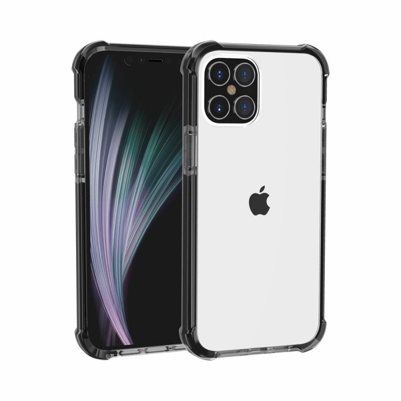 Deksel for iPhone 12 / 12 Pro Svart Gjennomsiktige Kollisjonsputer