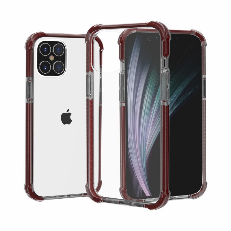 Deksel for iPhone 12 / 12 Pro Svart Gjennomsiktige Kollisjonsputer