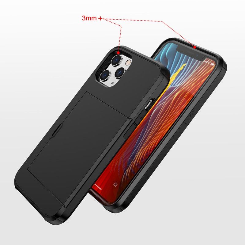 Deksel for iPhone 12 / 12 Pro Svart Stiv Kortholder