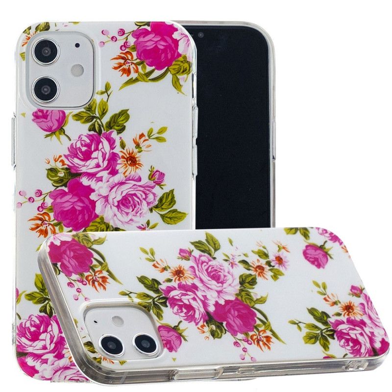 Deksel iPhone 12 / 12 Pro Fluorescerende Frihetsblomster