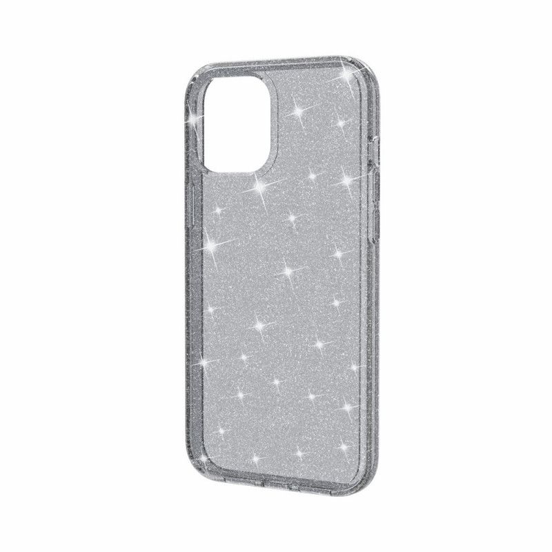 Deksel iPhone 12 / 12 Pro Grå Gjennomsiktig Glitter