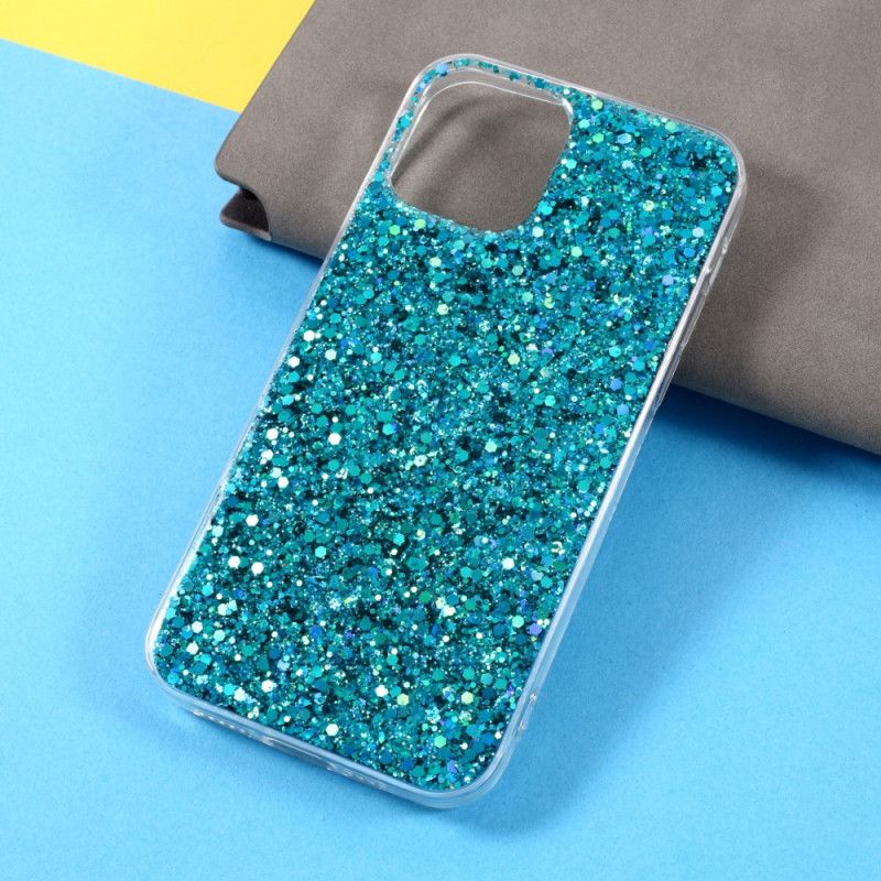 Deksel iPhone 12 / 12 Pro Rød Premium Glitter