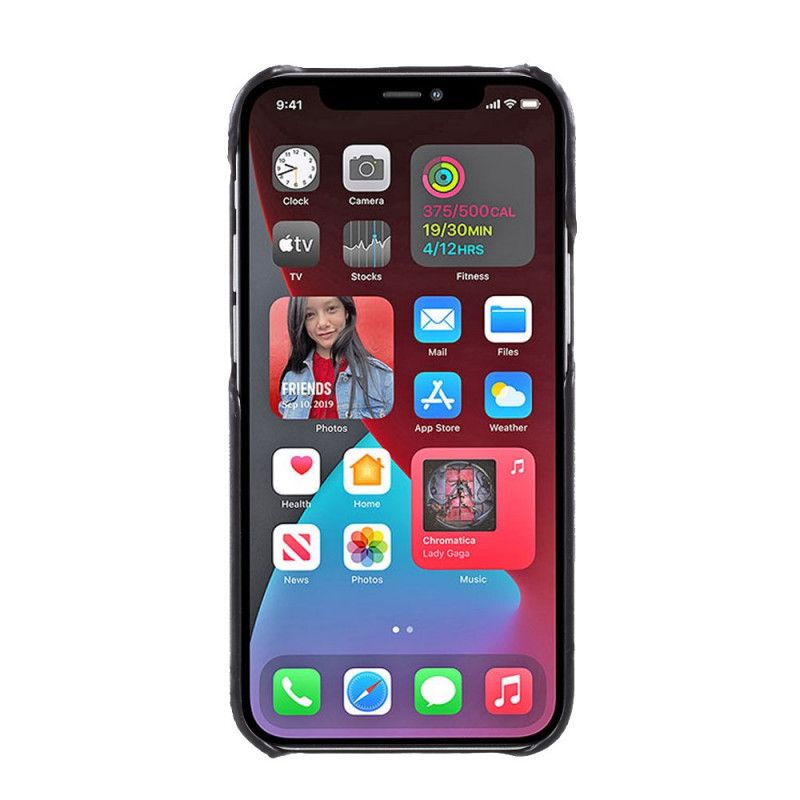 Deksel iPhone 12 / 12 Pro Svart Gjensidig Kortholder