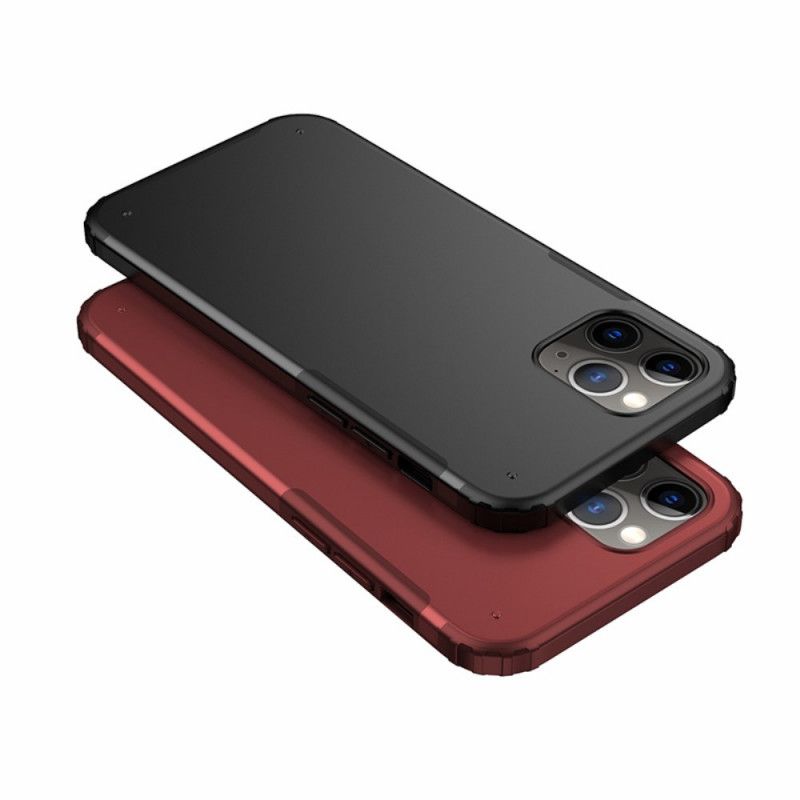 Deksel iPhone 12 / 12 Pro Svart Matt Hybrid Anti-fall