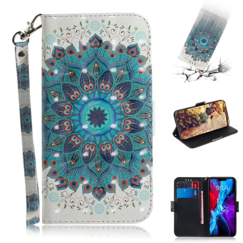 Folio Deksel for iPhone 12 / 12 Pro Mesterlig Mandala Med Tanga