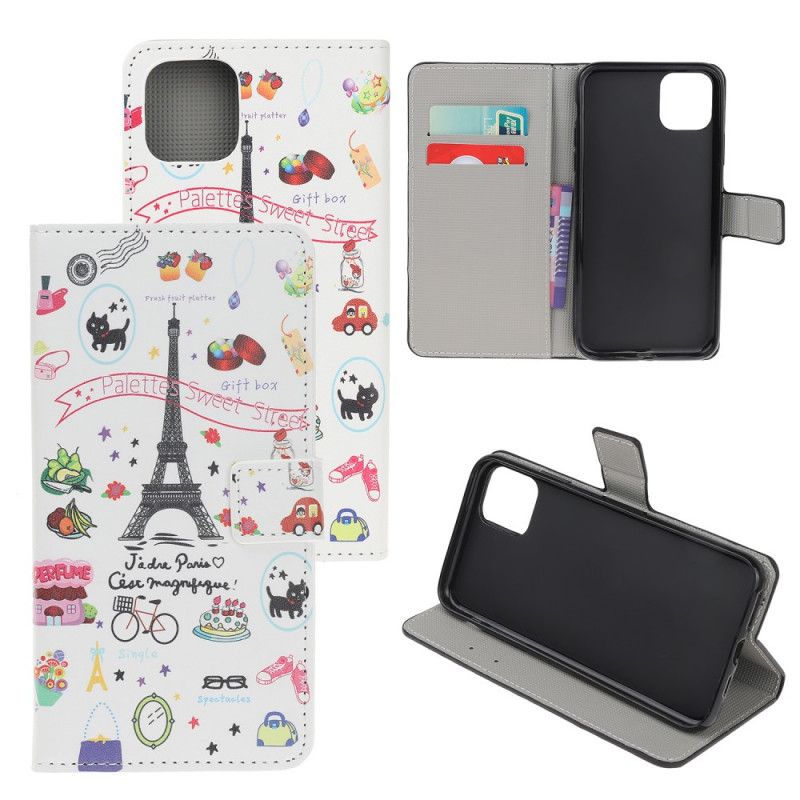 Folio Deksel iPhone 12 / 12 Pro Jeg Elsker Paris Beskyttelse