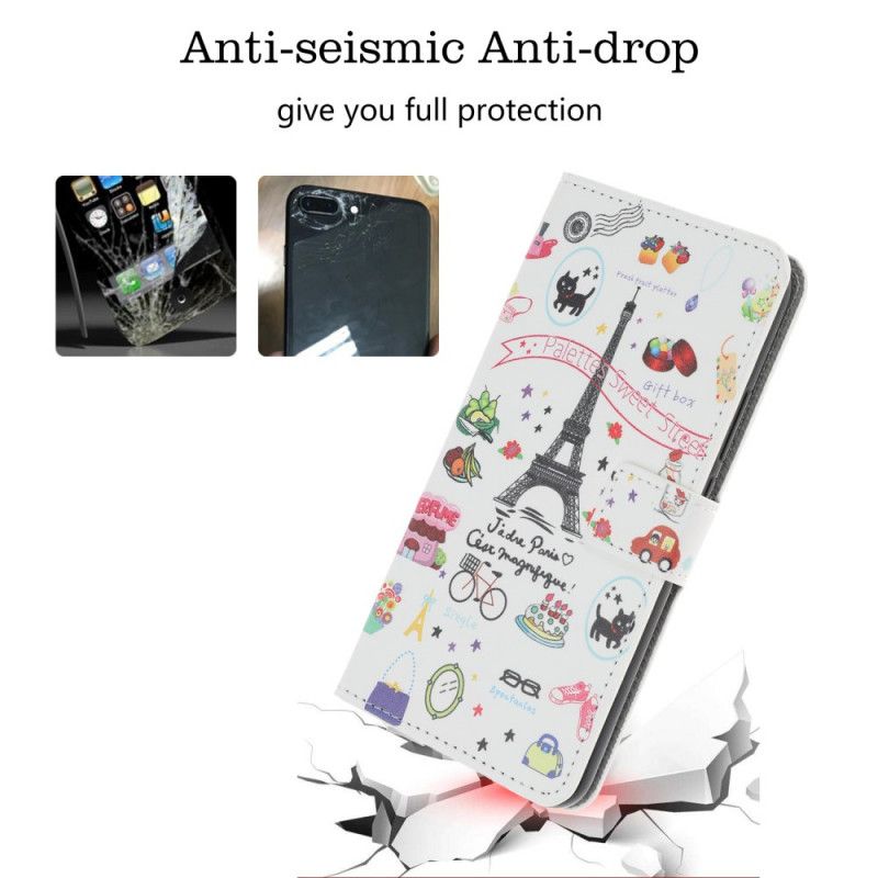 Folio Deksel iPhone 12 / 12 Pro Jeg Elsker Paris Beskyttelse