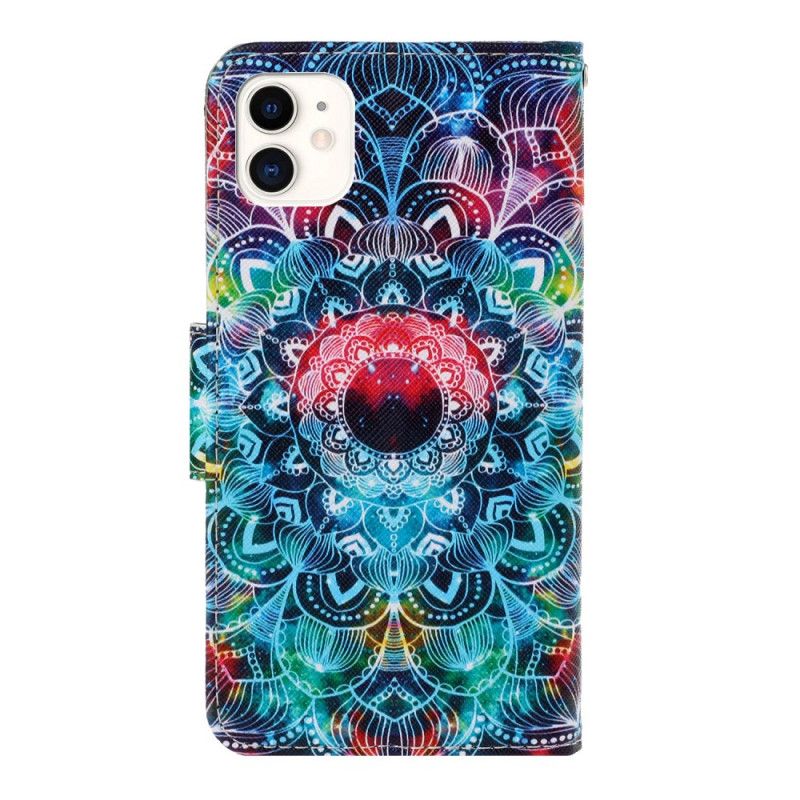 Folio Deksel iPhone 12 / 12 Pro Prangende Mandala Med Tanga