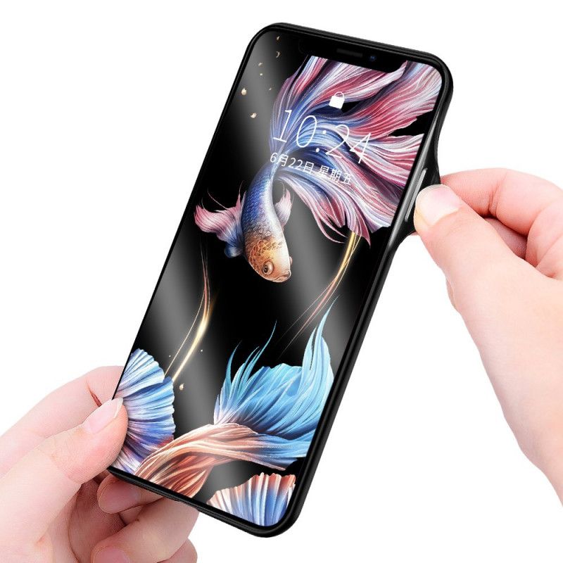 Deksel for iPhone XR Cyan Herdet Glass Med Fluorescerende Mønster