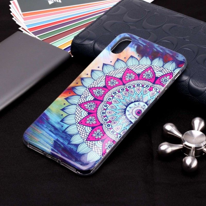 Deksel for iPhone XR Fluorescerende Mandala