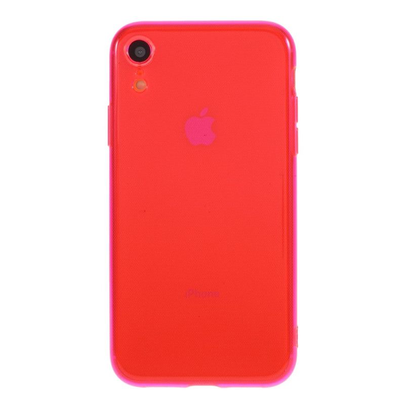 Deksel for iPhone XR Oransje Silikonfarger