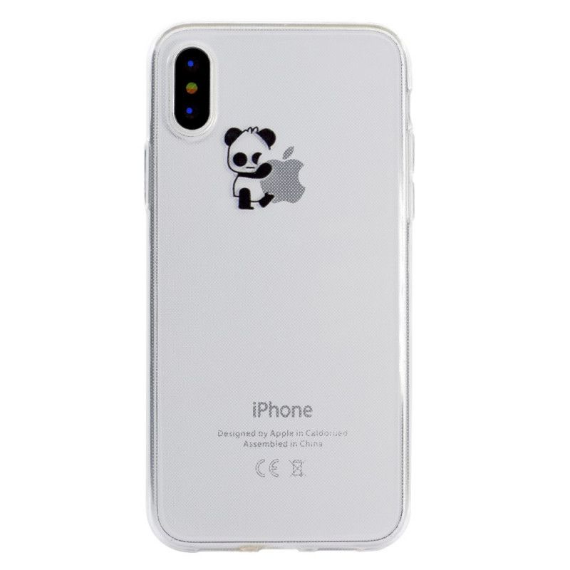 Deksel for iPhone XR Panda Logo Spill 2