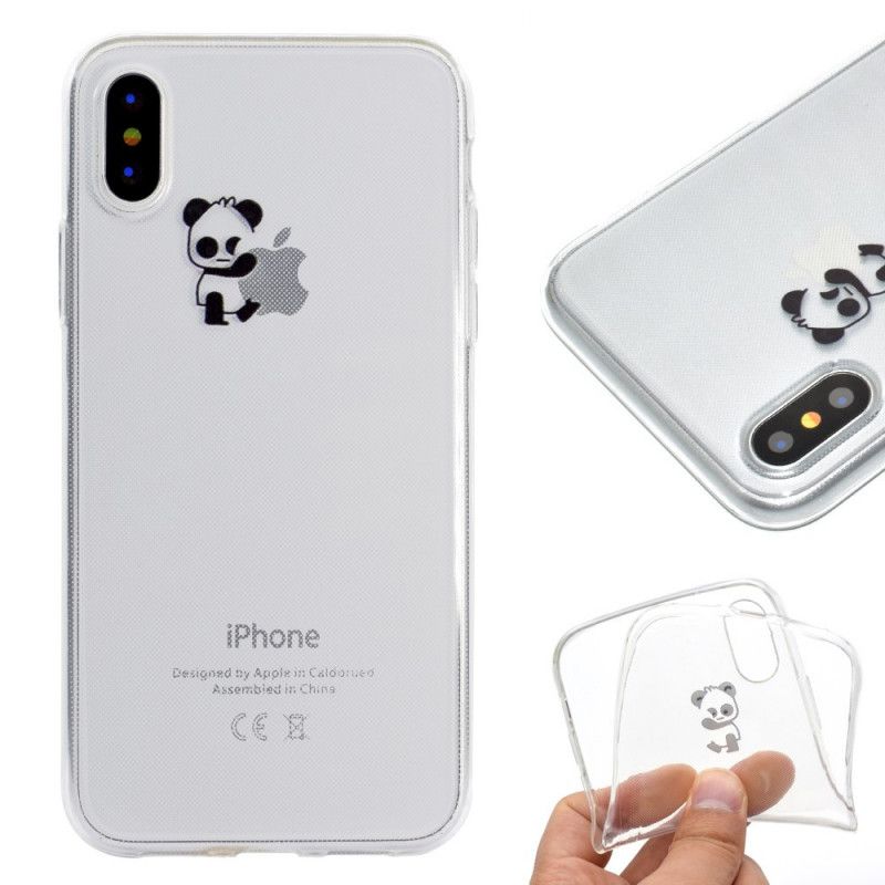 Deksel for iPhone XR Panda Logo Spill 2