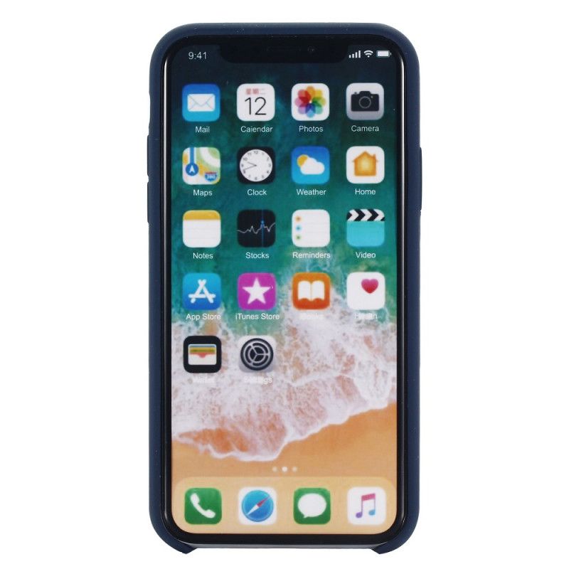 Deksel for iPhone XR Svart Flytende Silikon