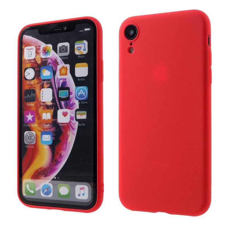 Deksel for iPhone XR Svart Mattsilikon