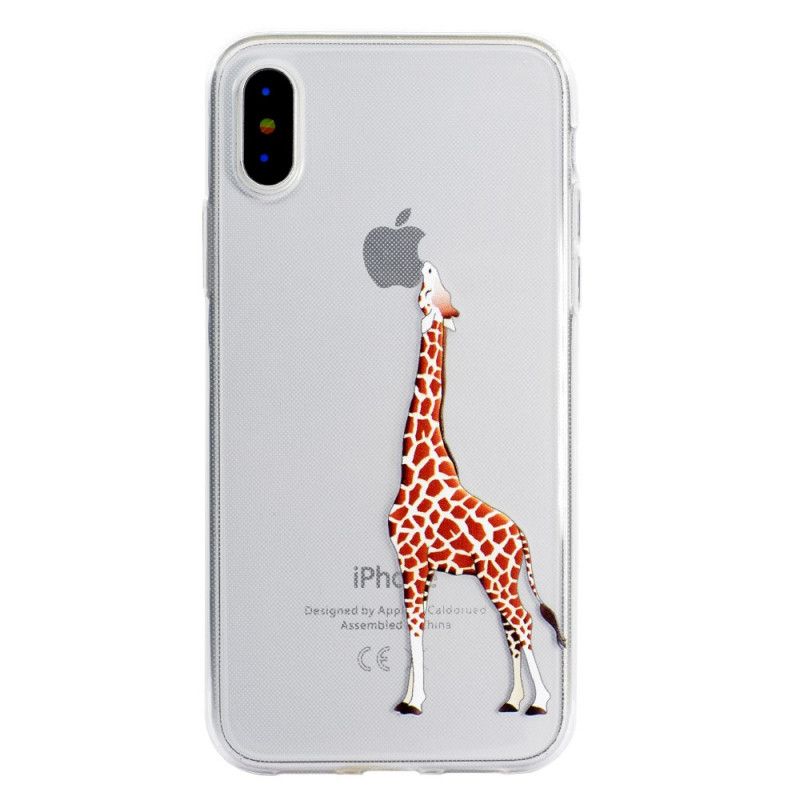 Deksel iPhone XR Logo Giraff Spill