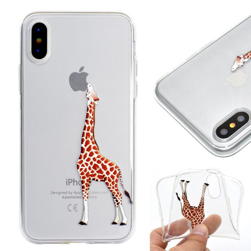 Deksel iPhone XR Logo Giraff Spill