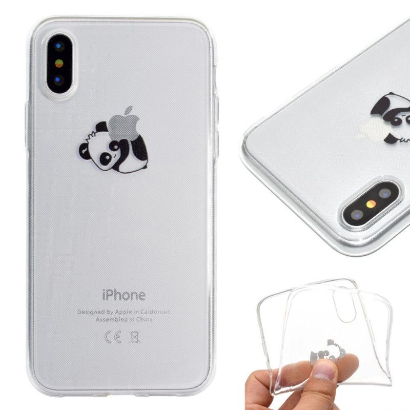 Deksel iPhone XR Logo Panda Spill Beskyttelse