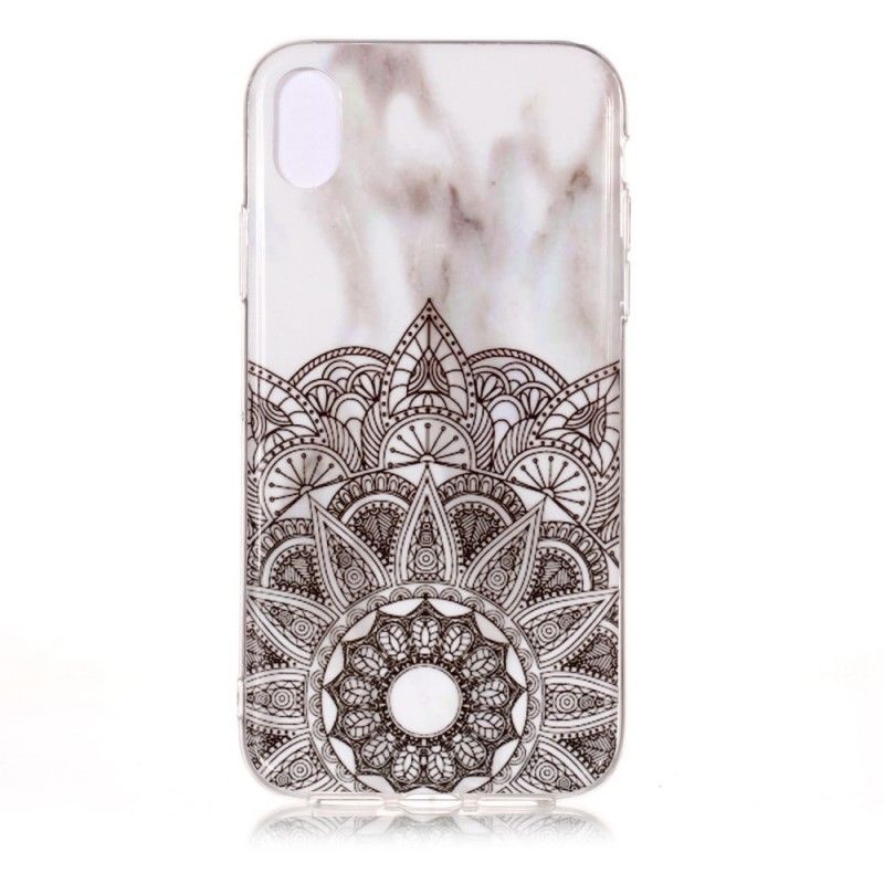 Deksel iPhone XR Marmorert Mandala