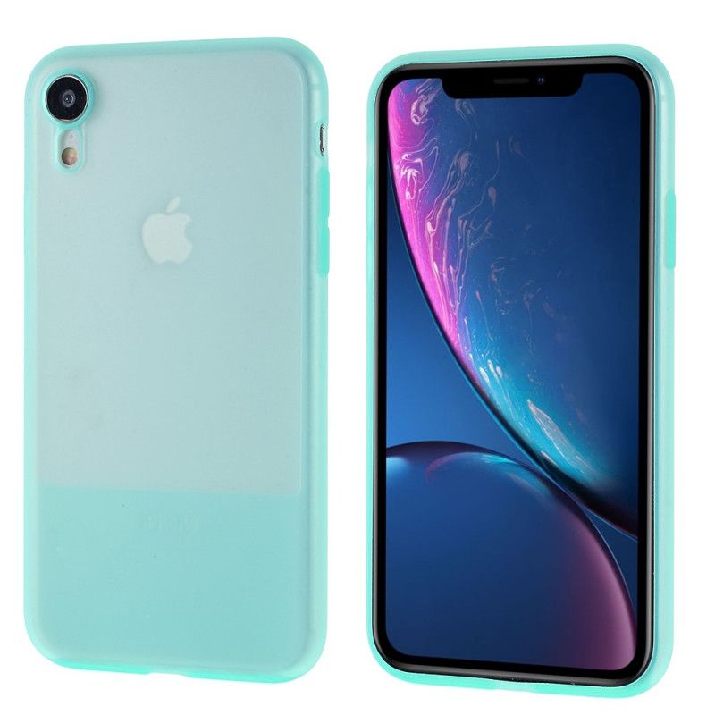 Deksel iPhone XR Mobildeksel Gjennomsiktige Silikonfarger