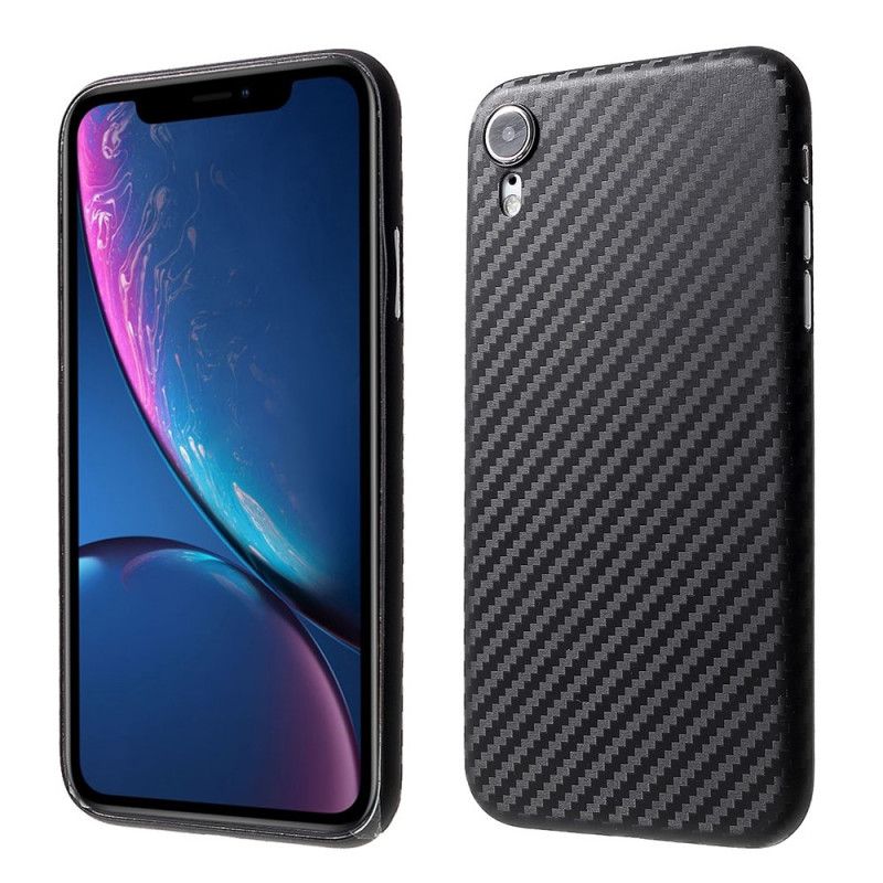 Deksel iPhone XR Mobildeksel Karbonfiber