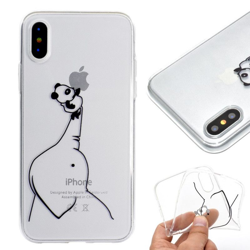 Deksel iPhone XR Mobildeksel Logo Panda Spill 3