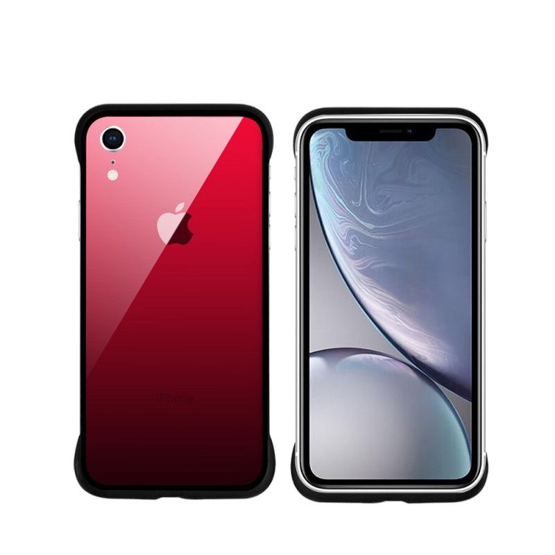 Deksel iPhone XR Mørkeblå Nxe Herdet Glassfarger