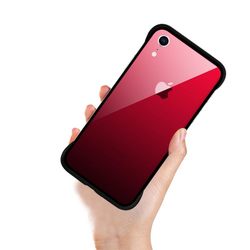 Deksel iPhone XR Mørkeblå Nxe Herdet Glassfarger