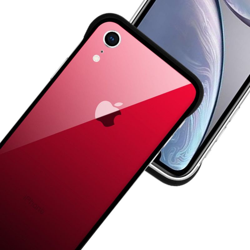 Deksel iPhone XR Mørkeblå Nxe Herdet Glassfarger