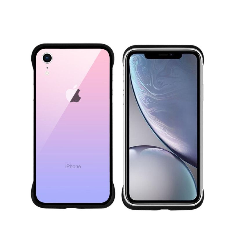 Deksel iPhone XR Mørkeblå Nxe Herdet Glassfarger