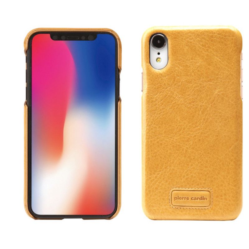 Deksel iPhone XR Rød Ekte Lycheskinn Pierre Cardin