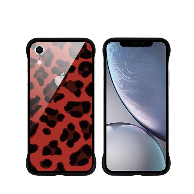 Deksel iPhone XR Rød Mobildeksel Nxe Leopardflekker