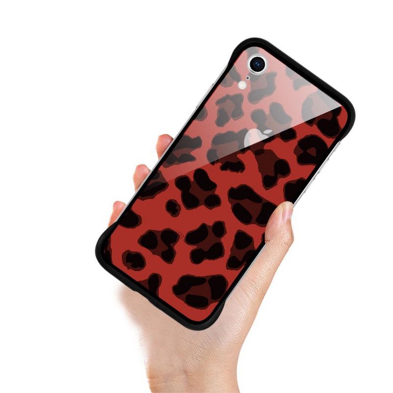 Deksel iPhone XR Rød Mobildeksel Nxe Leopardflekker