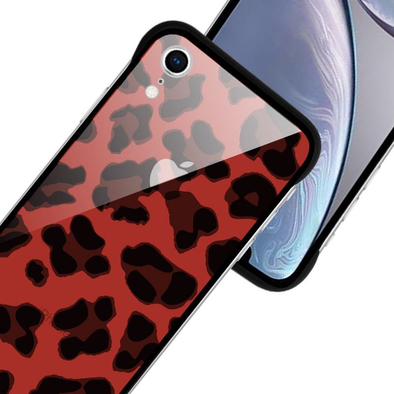 Deksel iPhone XR Rød Mobildeksel Nxe Leopardflekker