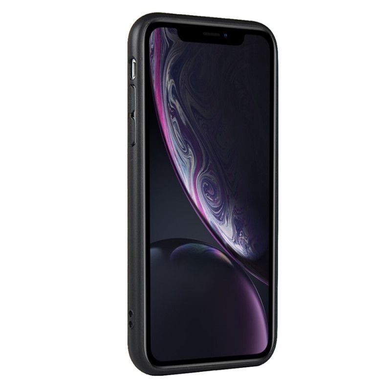 Deksel iPhone XR Rød Monokrom Dobbel Kortholder