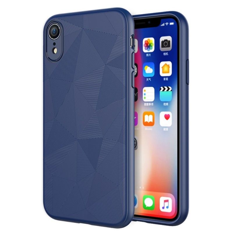 Deksel iPhone XR Svart Geometri Anti-fall