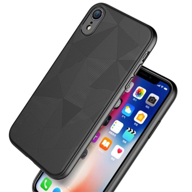 Deksel iPhone XR Svart Geometri Anti-fall