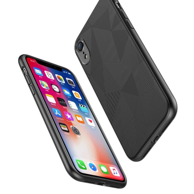 Deksel iPhone XR Svart Geometri Anti-fall