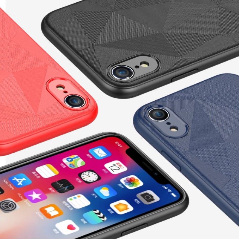 Deksel iPhone XR Svart Geometri Anti-fall