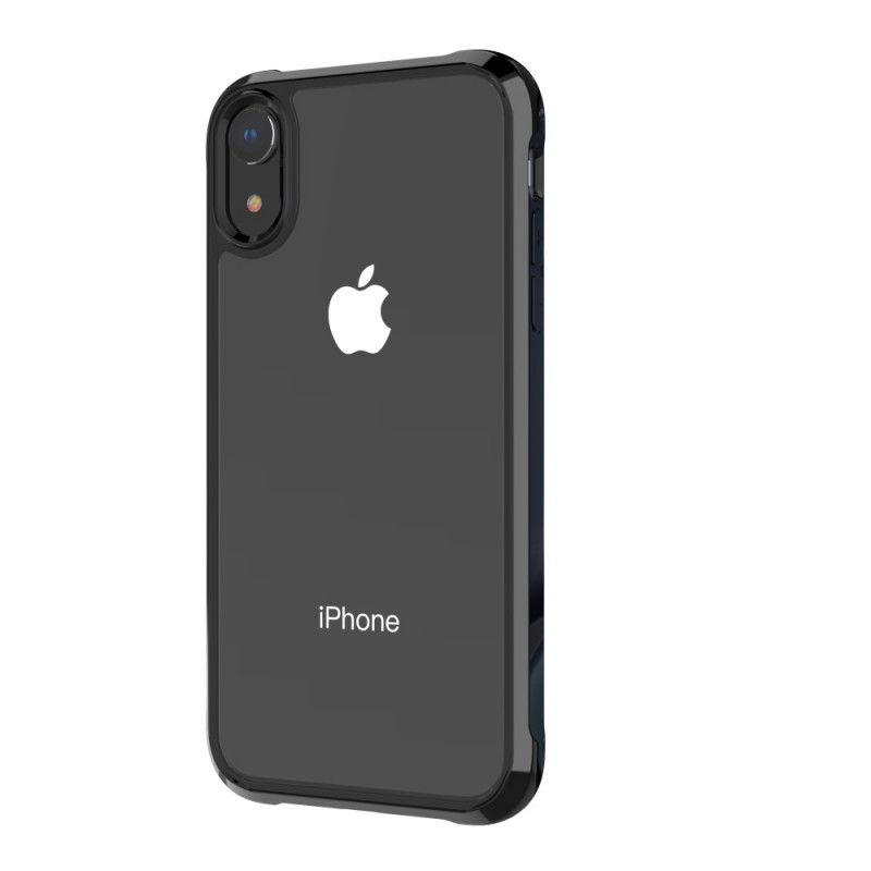 Deksel iPhone XR Svart Gjennomsiktige Leeu-Beskyttelsesputer