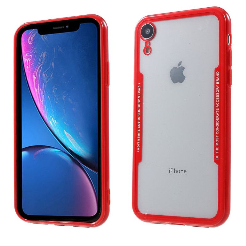 Deksel iPhone XR Svart Gjennomsiktige Silikonkanter