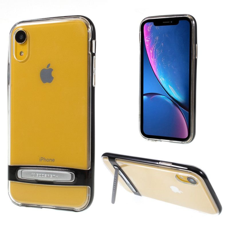 Deksel iPhone XR Svart Hybrid Med Kvikksølvstikk Anti-fall