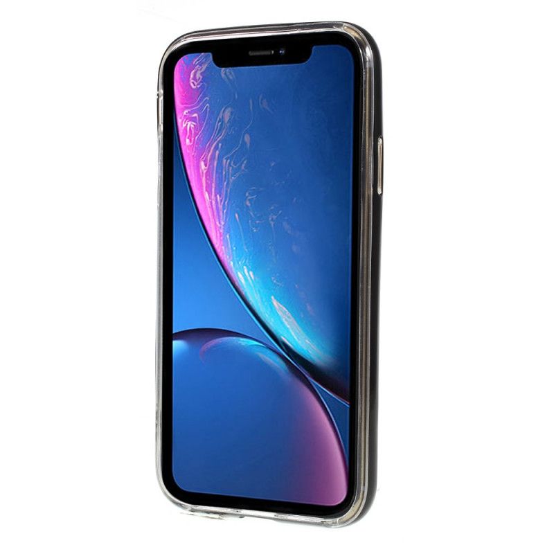 Deksel iPhone XR Svart Hybrid Med Kvikksølvstikk Anti-fall